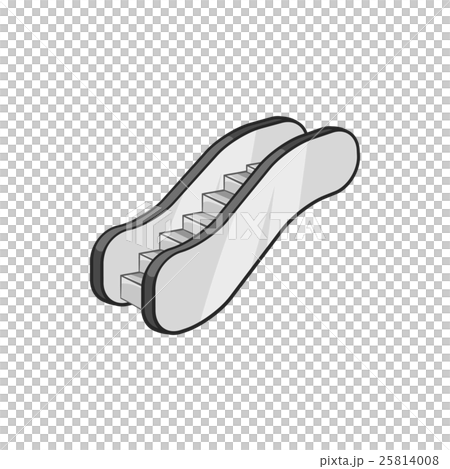 Escalator icon, black monochrome style Escalator icon, black monochrome style 25814008