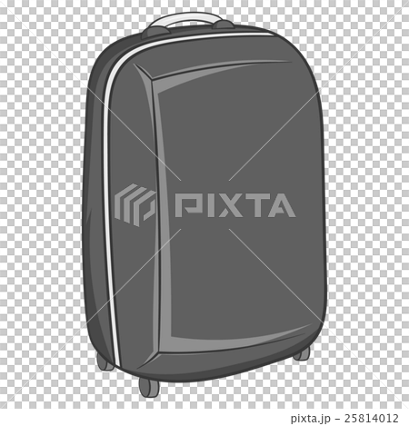 Suitcase on wheels icon, black monochrome style Suitcase on wheels icon, black monochrome style 25814012