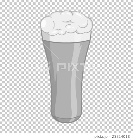 Glass of beer icon, black monochrome style Glass of beer icon, black monochrome style 25814018
