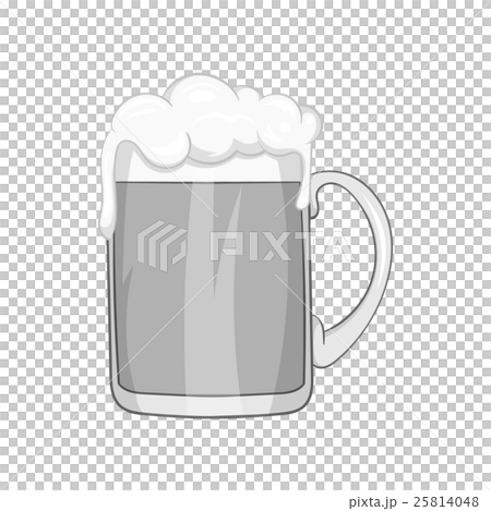 Mug with beer icon, black monochrome style Mug with beer icon, black monochrome style 25814048