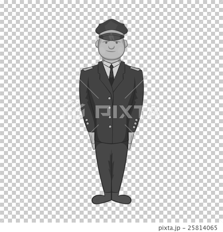 Captain icon, black monochrome style 25814065