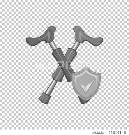 Crossed crutches and shield with tick icon Crossed crutches and shield with tick icon 25814146