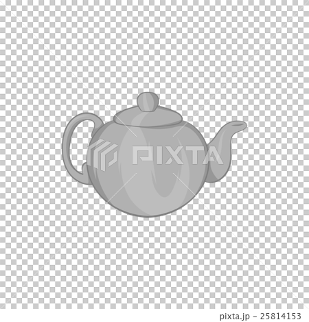Teapot icon, black monochrome style 25814153