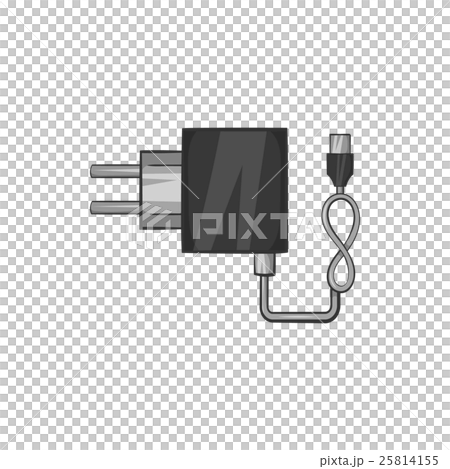 Charger icon, black monochrome style 25814155
