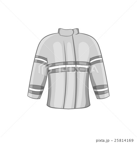 Fire jacket icon, black monochrome style 25814169