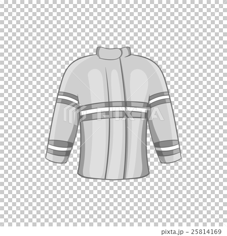 Fire jacket icon, black monochrome style 25814169