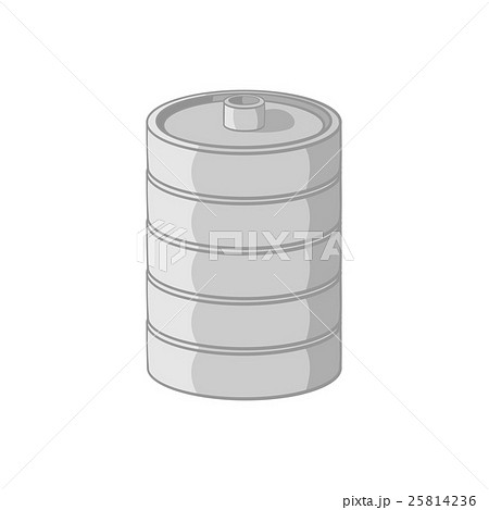Aluminum barrel for beer icon, monochrome style Aluminum barrel for beer icon, monochrome style 25814236