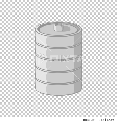 Aluminum barrel for beer icon, monochrome style Aluminum barrel for beer icon, monochrome style 25814236