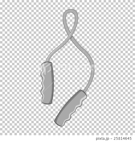 Skipping rope icon, black monochrome style 25814645