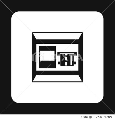 ATM bank cash machine icon, simple style ATM bank cash machine icon, simple style 25814709