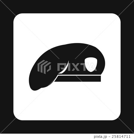 Military beret icon, simple style Military beret icon, simple style 25814711