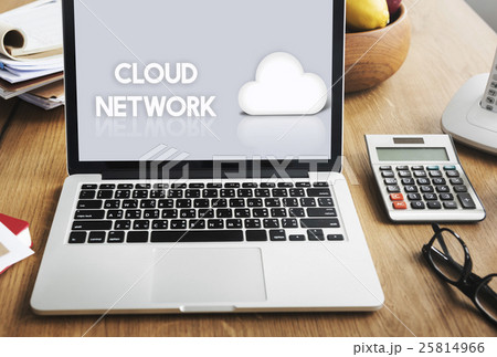 Cloud Network Data Backup Graphic Icon Concept Cloud Network Data Backup Graphic Icon Concept 25814966