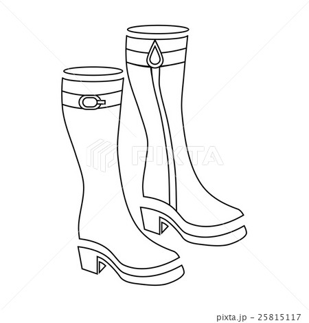 Women boots icon, outline style Women boots icon, outline style 25815117