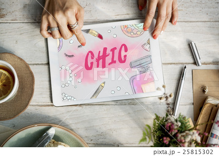 Chic Cosmetics Trendy Vogue Fashion Concept 25815302