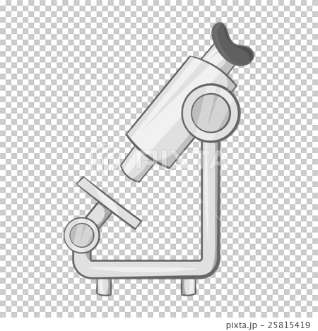 Microscope icon, black monochrome style 25815419