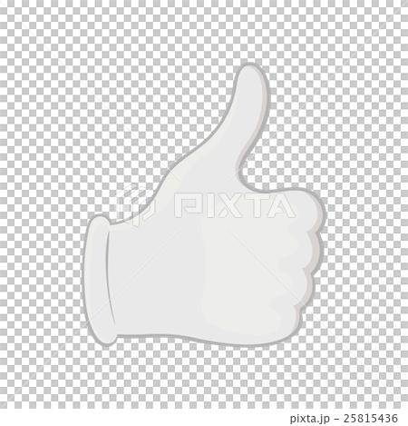 Hand with thumb up icon, black monochrome style Hand with thumb up icon, black monochrome style 25815436