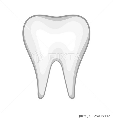 Tooth icon, black monochrome style Tooth icon, black monochrome style 25815442