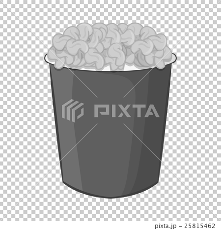 Popcorn Icon Black Monochrome Styleのイラスト素材