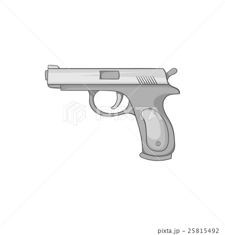 Gun icon, black monochrome style 25815492