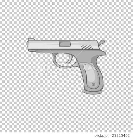 Gun icon, black monochrome style 25815492