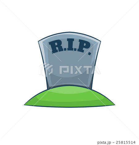 RIP on grave icon, cartoon style 25815514