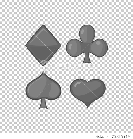 Playing card suit icon, black monochrome style Playing card suit icon, black monochrome style 25815549