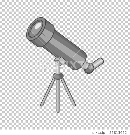 Telescope icon, black monochrome style Telescope icon, black monochrome style 25815652