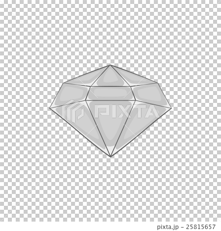 Diamond icon, black monochrome style 25815657