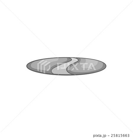 Road landscape icon, black monochrome style 25815663