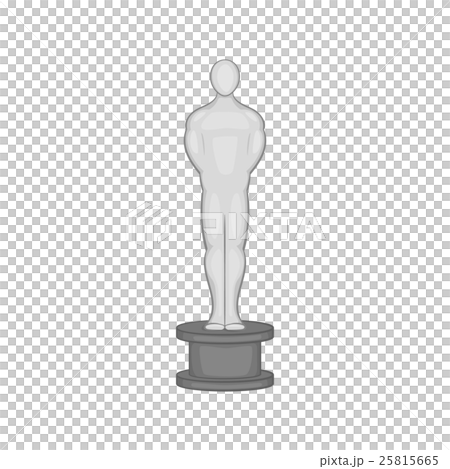 Oscar icon, black monochrome style 25815665