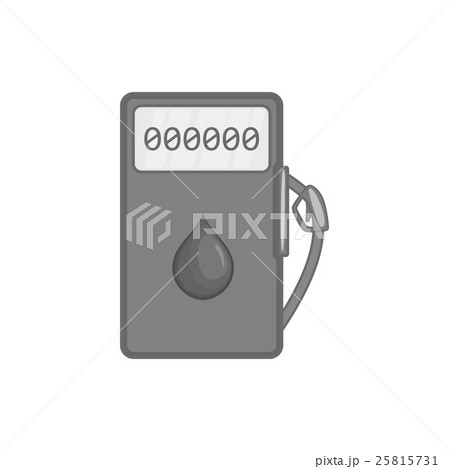 Gas station icon, black monochrome style 25815731