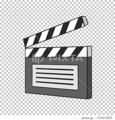 Clapperboard icon, black monochrome style 25815805