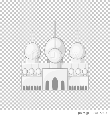 Mosque in UAE icon, black monochrome style Mosque in UAE icon, black monochrome style 25815994