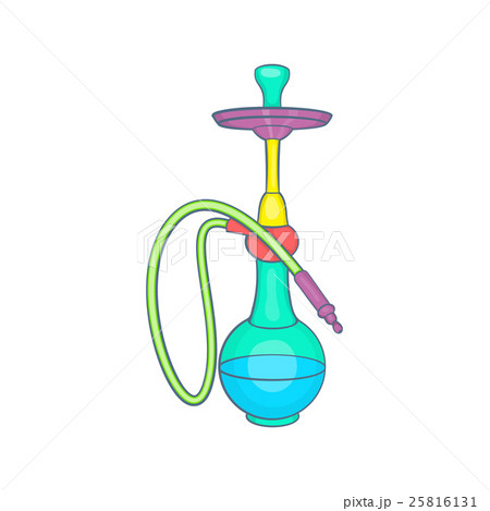 Colorful smoke hookah icon, cartoon style Colorful smoke hookah icon, cartoon style 25816131