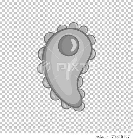 Cell nucleus icon, black monochrome style 25816197