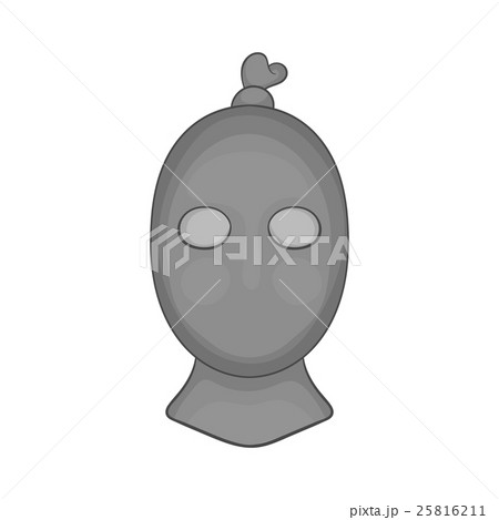 Man thief in mask icon, black monochrome style Man thief in mask icon, black monochrome style 25816211