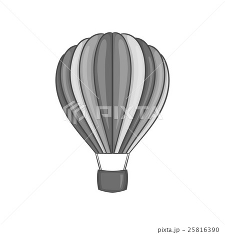 Air balloon icon, black monochrome style 25816390