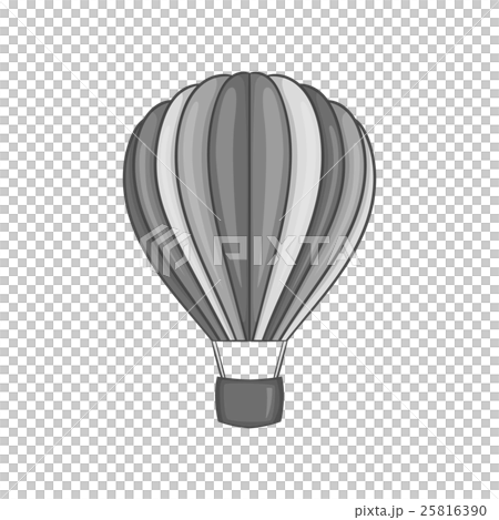 Air balloon icon, black monochrome style 25816390