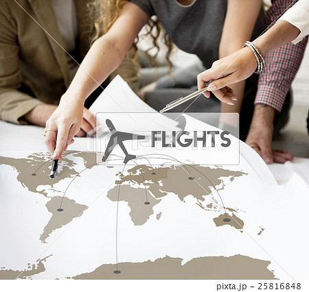 Flight Ticket Booking Destination Journey Concept 25816848
