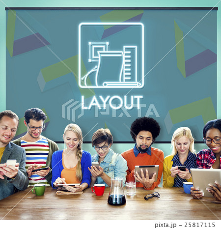 Layout Editing Arrangement Design Printing Plan Concept 25817115