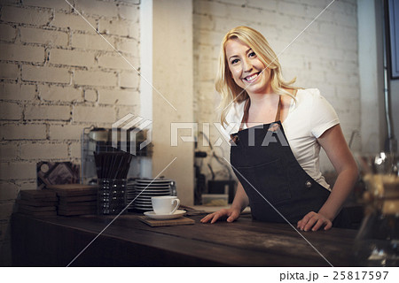 Serving Service Staff Customer Service Cafe Concept 25817597