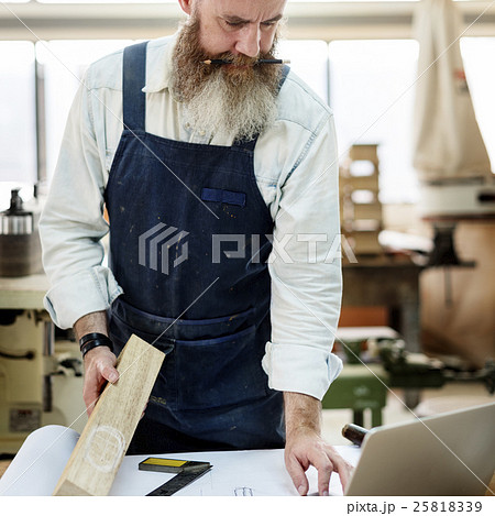 Carpenter Craftsman Handicraft Wooden Workshop Concept Carpenter Craftsman Handicraft Wooden Workshop Concept 25818339