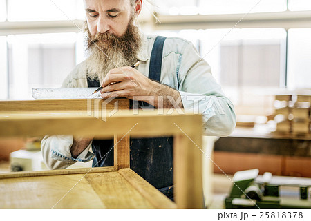 Carpenter Craftsman Handicraft Wooden Workshop Concept 25818378