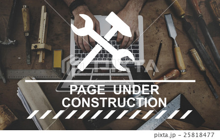 Constuction Hammer Wedge Website Webpage Concept Constuction Hammer Wedge Website Webpage Concept 25818477