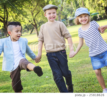Casual Children Cheerful Cute Friends Kids Concept 25818626