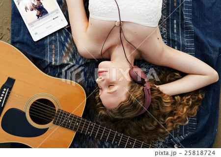 Beach Summer Holiday Vacation Traveling Relaxation Concept Beach Summer Holiday Vacation Traveling Relaxation Concept 25818724