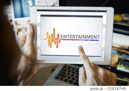 Online Music Multimedia Entertainment Sounds Concept Online Music Multimedia Entertainment Sounds Concept 25818746