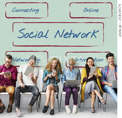 Social Network Connection Internet Digital Words Concept 25819474