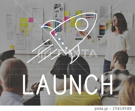Rocket Ship Launch Graphic Concept 25819589