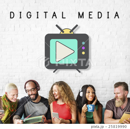 TV Play Button Media Entertainment Graphic Concept 25819990